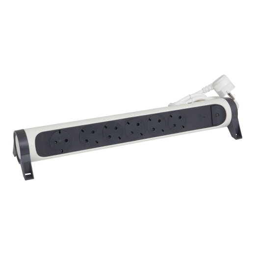 Legrand Steckdosenleisten drehbar 6xSD MCB 1,5m Kabel ultrws./sw