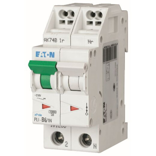 Eaton Electric Leitungsschutzschalter, Automat PLI-D8/1N D8A 1polig+N (Steckkl.)