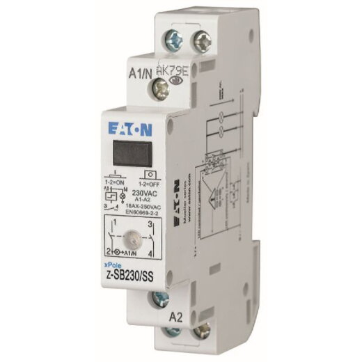 Eaton Electric Stromstoßschalter Z-SB230/SS LED 230VAC/16A/2S