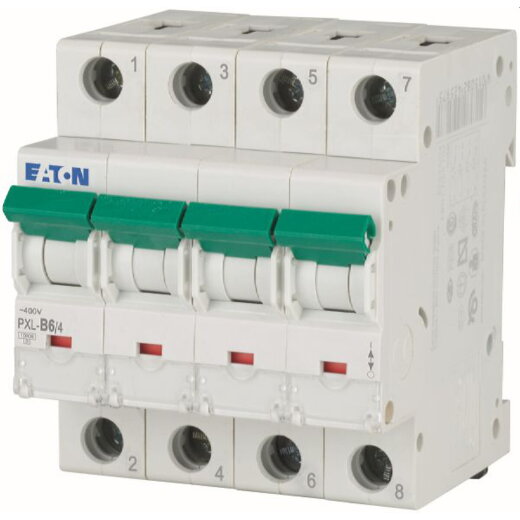 Eaton Electric Leitungsschutzschalter, Automat PXL-B6/4 B6A 4polig