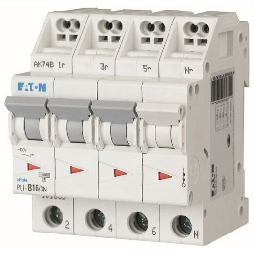 Eaton Electric Leitungsschutzschalter, Automat PLI-C16/3N C16A 3polig+N (Steckkl.)