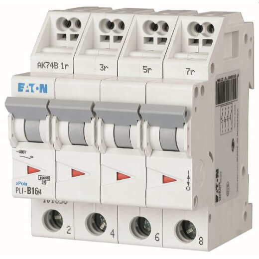 Eaton Electric Leitungsschutzschalter, Automat PLI-C16/4 C16A 4polig (Steckkl.)