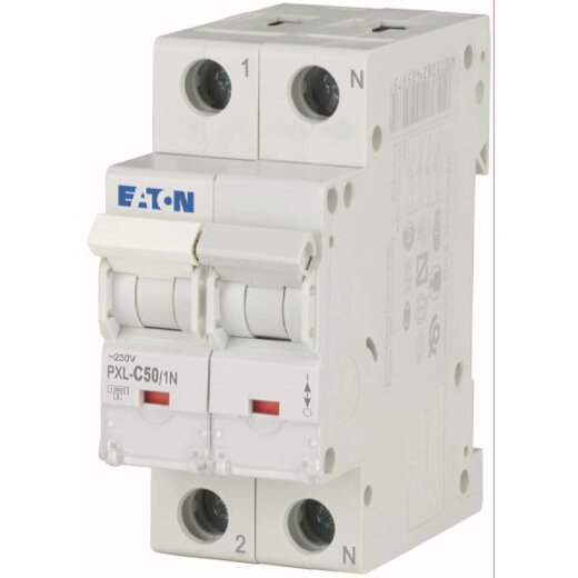 Eaton Electric Leitungsschutzschalter, Automat PXL-C50/1N C50A 1polig+N