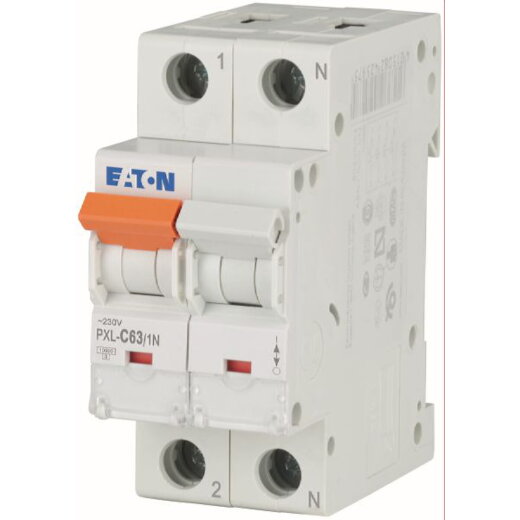 Eaton Electric Leitungsschutzschalter, Automat PXL-C63/1N C63A 1polig+N
