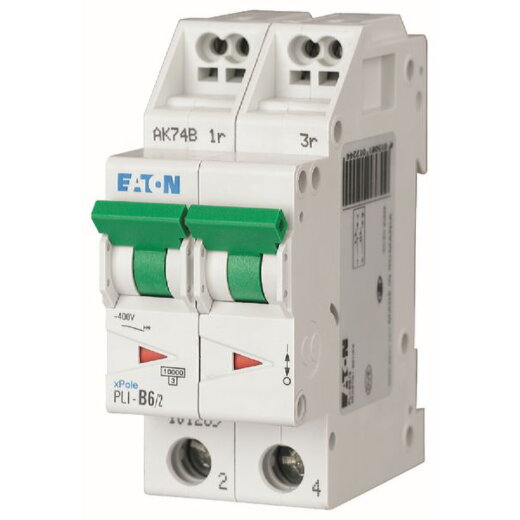 Eaton Electric Leitungsschutzschalter, Automat PLI-C6/2 C6A 2polig (Steckkl.)