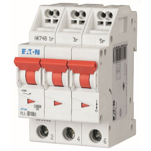 Eaton Electric Leitungsschutzschalter, Automat PLI-D10/3 D10A 3polig (Steckkl.)