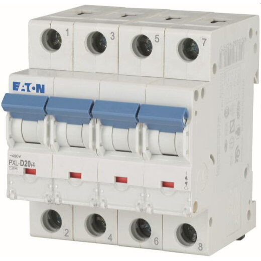 Eaton Electric Leitungsschutzschalter, Automat PXL-D20/4 D20A 4polig