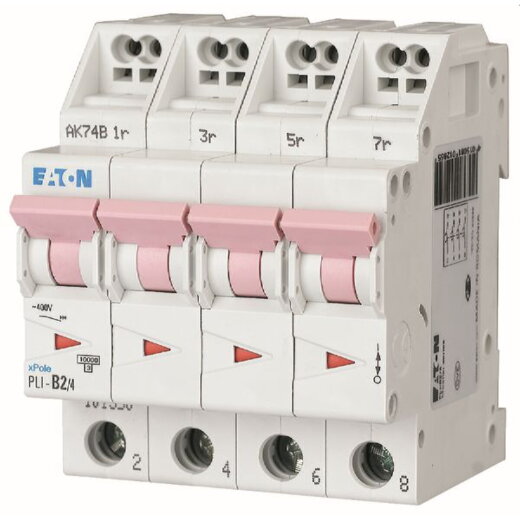 Eaton Electric Leitungsschutzschalter, Automat PLI-D2/4 D2A 4polig (Steckkl.)