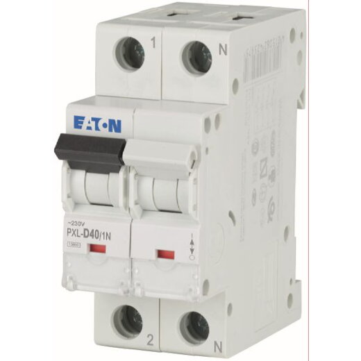 Eaton Electric Leitungsschutzschalter, Automat PXL-D40/1N D40A 1polig+N