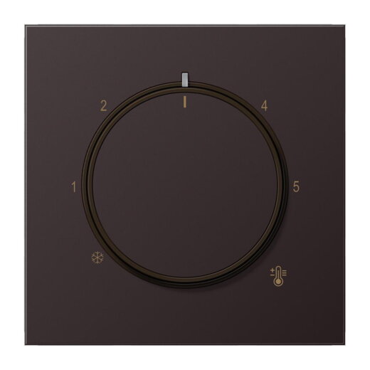 Jung Abdeckung für Raumtemperaturregler-Einsätze, Aluminium lackiert, Serie LS, dark (lackiertes Aluminium) AL1749D