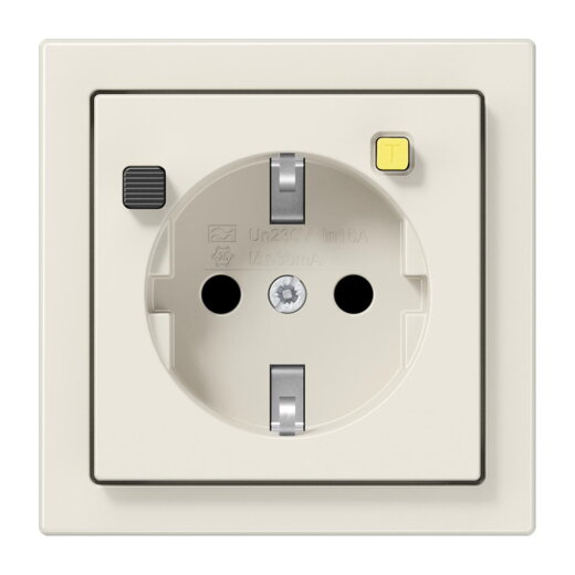 Jung FI-SCHUKO®-Steckdose (RCD) 30 mA, Serie LS, weiß LS5520.30