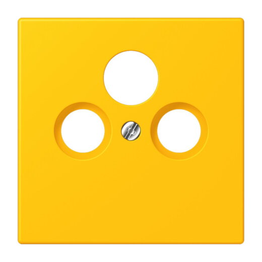 Jung Abdeckung für Universal-Sat/BK-Dosen, Thermoplast lackiert, Serie LS, le jaune vif LC990SAT263