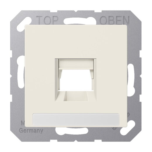 Jung Abdeckung (gerastet) für Modular-Jack-Steckbuchsen 1fach, Serie AS, weiß A1569-15NAWE