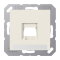 Jung Abdeckung (gerastet) für Modular-Jack-Steckbuchsen 1fach, Serie AS, weiß A1569-15NAWE
