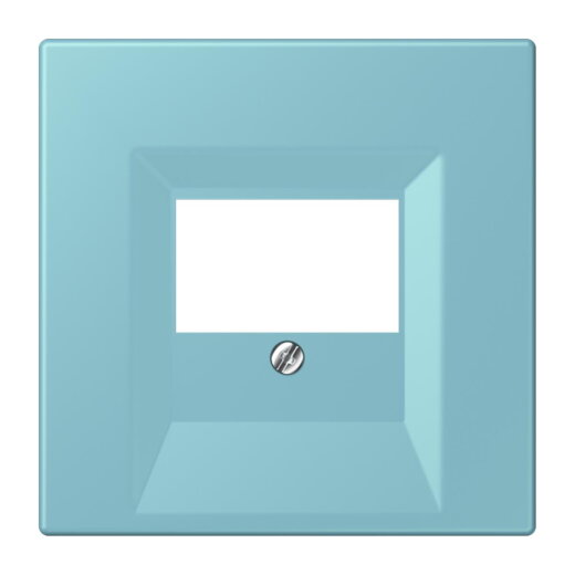 Jung Abdeckung für TAE-Anschlussdosen, Thermoplast lackiert, Serie LS, céruléen moyen LC969T213