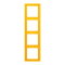 Jung Rahmen, 4-fach, LE CORBUSIER, le jaune vif LC984263
