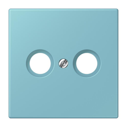 Jung Abdeckung für Antennendosen, Thermoplast lackiert, Serie LS, céruléen moyen LC990TV213