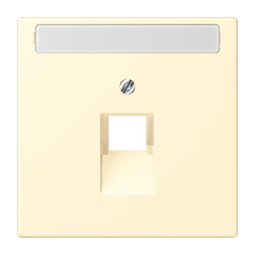 Jung Abdeckung für IAE/UAE-Anschlussdosen 1 x 8-polig, mit Schriftfeld, Thermoplast lackiert, Serie LS, blanc LC969-1NAUA201