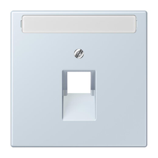 Jung Abdeckung für IAE/UAE-Anschlussdosen 1 x 8-polig, mit Schriftfeld, Thermoplast lackiert, Serie LS, outremer pale LC969-1NAUA209