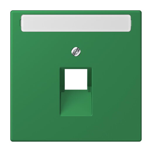 Jung Abdeckung für IAE/UAE-Anschlussdosen 1 x 8-polig, mit Schriftfeld, Thermoplast lackiert, Serie LS, vert foncé LC969-1NAUA219