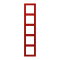 Jung Rahmen, 5-fach, LE CORBUSIER, rouge vermillon 31 LC985227