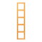 Jung Rahmen, 5-fach, LE CORBUSIER, ocre jaune clair LC985254