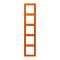 Jung Rahmen, 5-fach, LE CORBUSIER, orange vif LC985260