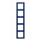 Jung Rahmen, 5-fach, LE CORBUSIER, bleu outremer foncé LC985261