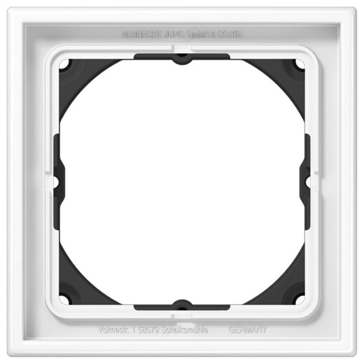 Jung Rahmen 28 mm Aufbauhöhe 1fach, Thermoplast, LS 990, alpinweiß LS981HBFWW