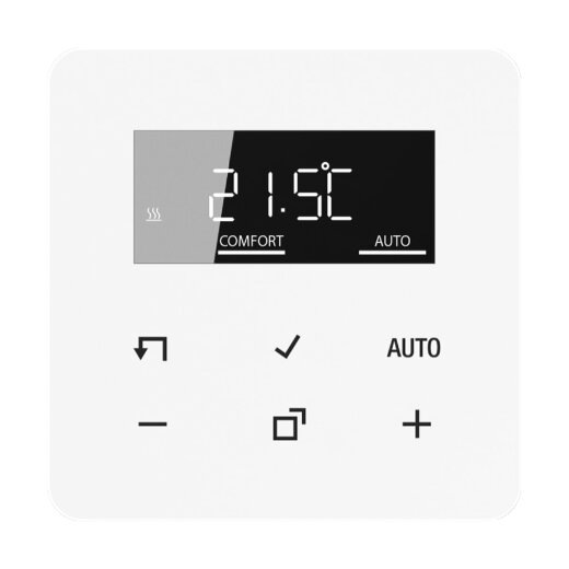 Jung HOME Raumthermostat Display, Serie AS/A, alpinweiß BTCD1791WW