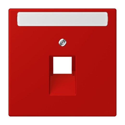 Jung Abdeckung für IAE/UAE-Anschlussdosen 1 x 8-polig, mit Schriftfeld, Thermoplast lackiert, Serie LS, rouge vermillon 31 LC969-1NAUA227