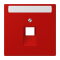 Jung Abdeckung für IAE/UAE-Anschlussdosen 1 x 8-polig, mit Schriftfeld, Thermoplast lackiert, Serie LS, rouge vermillon 31 LC969-1NAUA227