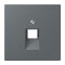 Jung Abdeckung für IAE/UAE-Anschlussdosen 1 x 8-polig, Thermoplast lackiert, Serie LS, gris foncé 31 LC969-1UA202