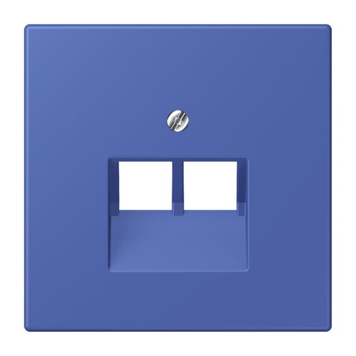 Jung Abdeckung für IAE/UAE-Anschlussdosen 2 x 8-polig, Thermoplast lackiert, Serie LS, bleu outremer 31 LC969-2UA206