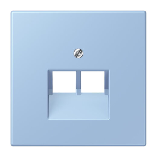 Jung Abdeckung für IAE/UAE-Anschlussdosen 2 x 8-polig, Thermoplast lackiert, Serie LS, outremer moyen LC969-2UA207