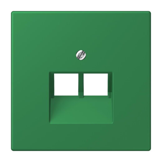 Jung Abdeckung für IAE/UAE-Anschlussdosen 2 x 8-polig, Thermoplast lackiert, Serie LS, vert foncé LC969-2UA219