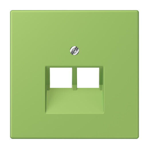 Jung Abdeckung für IAE/UAE-Anschlussdosen 2 x 8-polig, Thermoplast lackiert, Serie LS, vert 31 LC969-2UA220