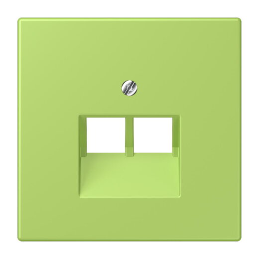 Jung Abdeckung für IAE/UAE-Anschlussdosen 2 x 8-polig, Thermoplast lackiert, Serie LS, vert clair LC969-2UA221