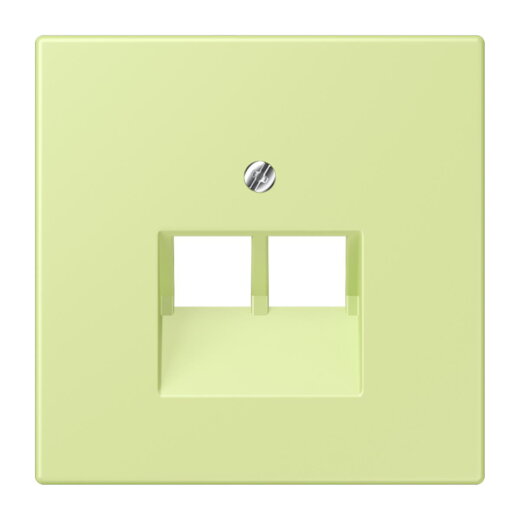 Jung Abdeckung für IAE/UAE-Anschlussdosen 2 x 8-polig, Thermoplast lackiert, Serie LS, vert jaune clair LC969-2UA222
