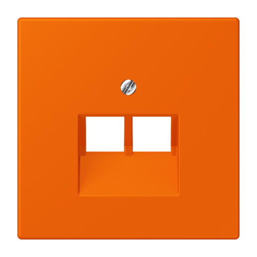 Jung Abdeckung für IAE/UAE-Anschlussdosen 2 x 8-polig, Thermoplast lackiert, Serie LS, orange LC969-2UA224