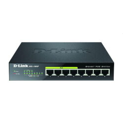 D-LINK Switch PoE unmanaged lüfterlos 8x10/100/1000T...