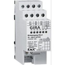 Gira Binäreingang 212600 6fach 10-230V AC/DC REG KNX