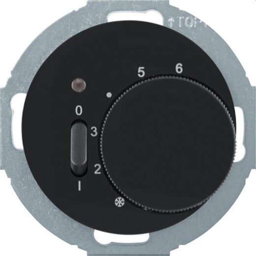 Berker Raumtemperaturregler M320302035 schwarz glaenzend