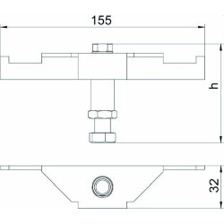 OBO Schwerlaststütze DSSL2 105 f. Unterflurdose 105/140 4St