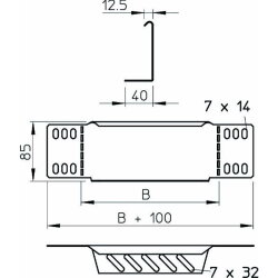 OBO Reduzierwinkel/ Endabschluss RWEB 820 DD für...