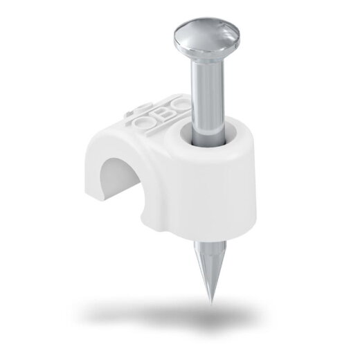 OBO ISO-Nagel-Clip 2004 für Kabel 4mm L: 18mm RW reinweiss