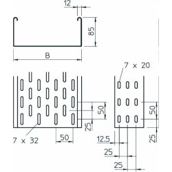 OBO Kabelrinne SKS 840 FS gelocht mit Verbinder