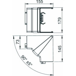 OBO Inneneckhaube variabel GK-IH70170CW cremeweiss 70x170mm