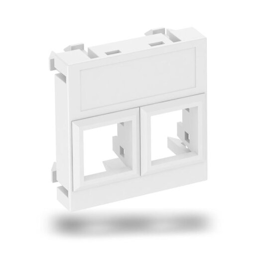 OBO Datentechnikträger DTG-02LE RW1 f. 2 Mod. Typ LE reinweiss
