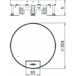 OBO Runde Kassette RKS2 R9 M25 m. Auslass D: 305mm